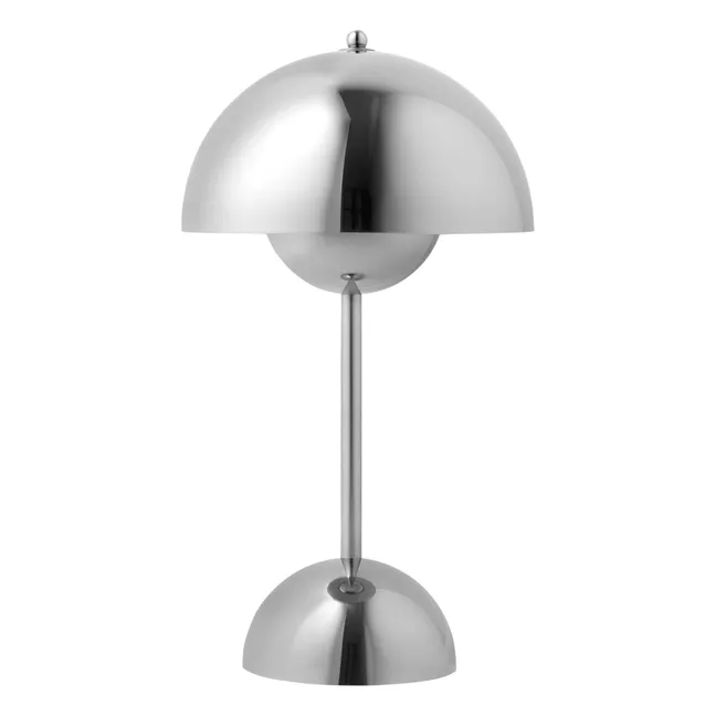 Lampe à poser portative Flowerpot VP9, Verner Panton | Chromé