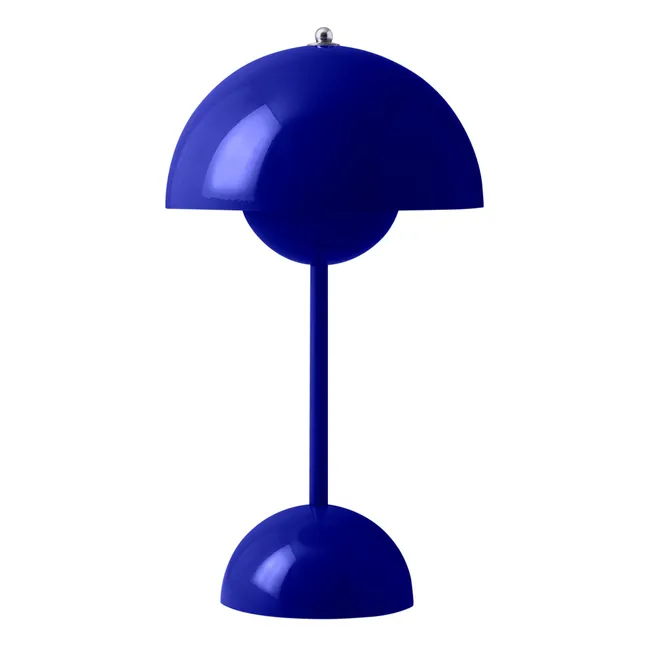 VP9 Flowerpot Portable Table Lamp, Vernon Panton | Blue