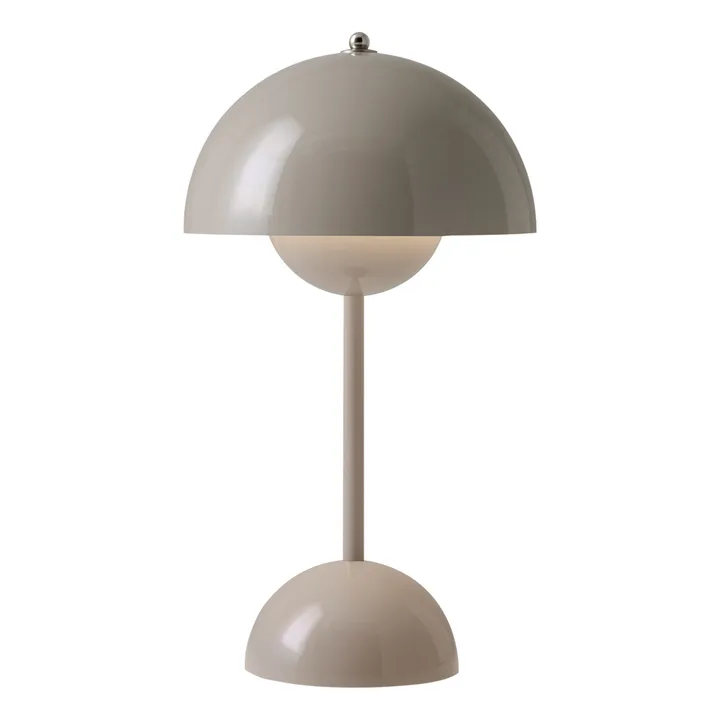 VP9 Flowerpot Portable Table Lamp, Vernon Panton | Grey- Product image n°0