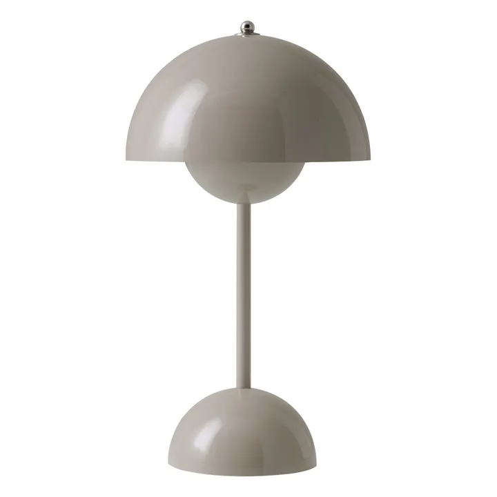 VP9 Flowerpot Portable Table Lamp, Vernon Panton | Grey- Product image n°3
