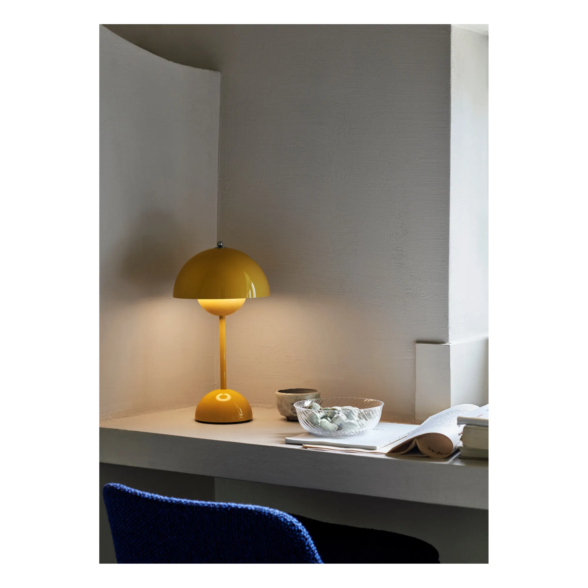 Tradition VP9 Flowerpot Portable Table Lamp Vernon Panton Mustard Smallable