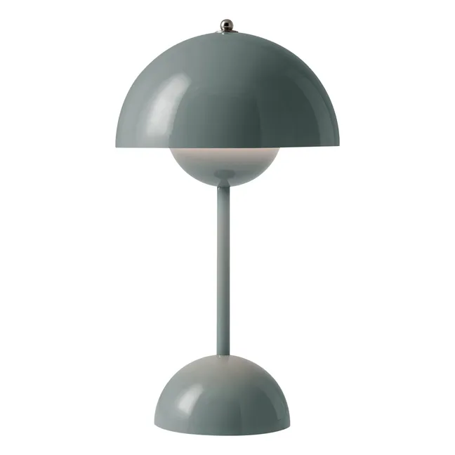 VP9 Flowerpot Portable Table Lamp, Vernon Panton | Grey blue