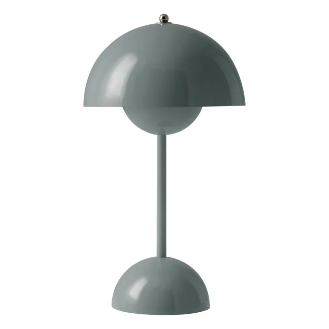 VP9 Flowerpot Portable Table Lamp, Vernon Panton | Grey blue