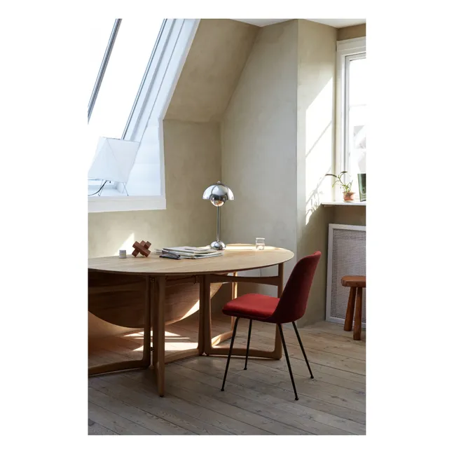 Tischlampe Flowerpot VP3, Verner Panton, 1969 | Chromblitzend