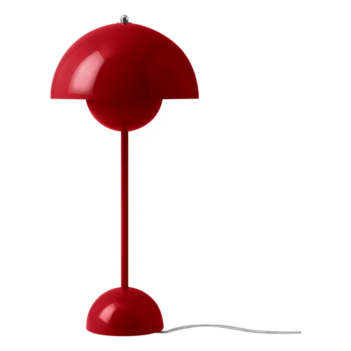 Lámpara de mesa Flowerpot VP3, Verner Panton, 1969 | Rojo Bermellón- Imagen del producto n°0