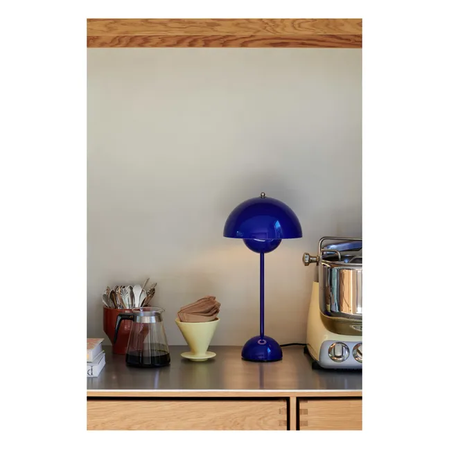 Lampe à poser Flowerpot VP3, Verner Panton, 1969 | Bleu