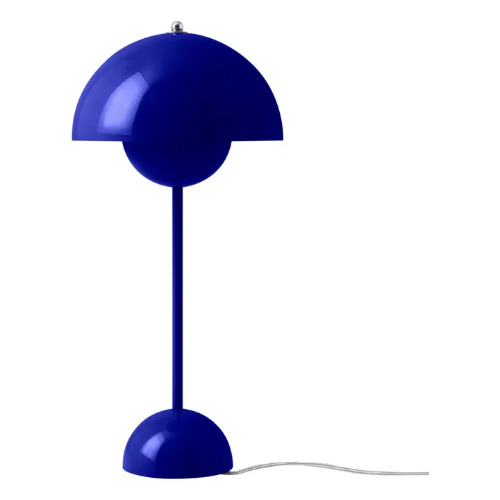 Lampe à poser Flowerpot VP3, Verner Panton, 1969 | Bleu- Image produit n°0