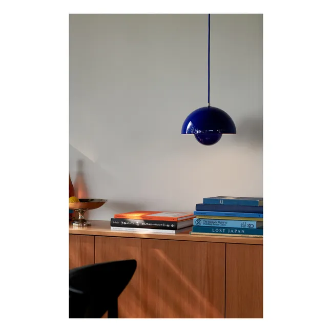 Hängeleuchte Flowerpot VP1, Verner Panton, 1968 | Blau