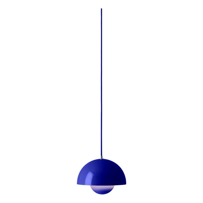 Hängeleuchte Flowerpot VP1, Verner Panton, 1968 | Blau