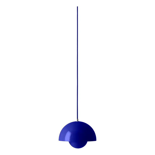 Hängeleuchte Flowerpot VP1, Verner Panton, 1968 | Blau