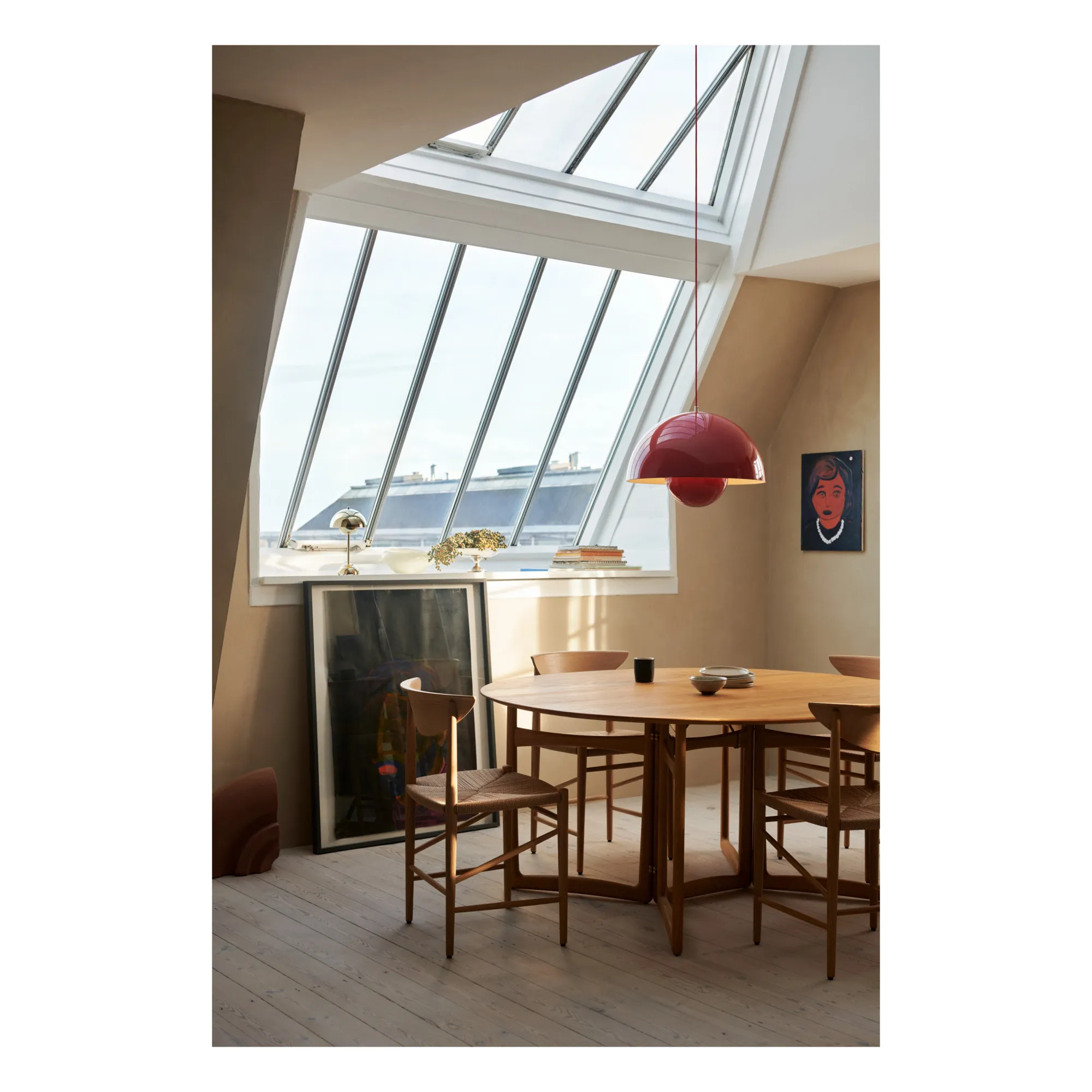 VP2 Flowerpot Pendant Light, Verner Panton, 1968 | Vermillion- Product image n°1