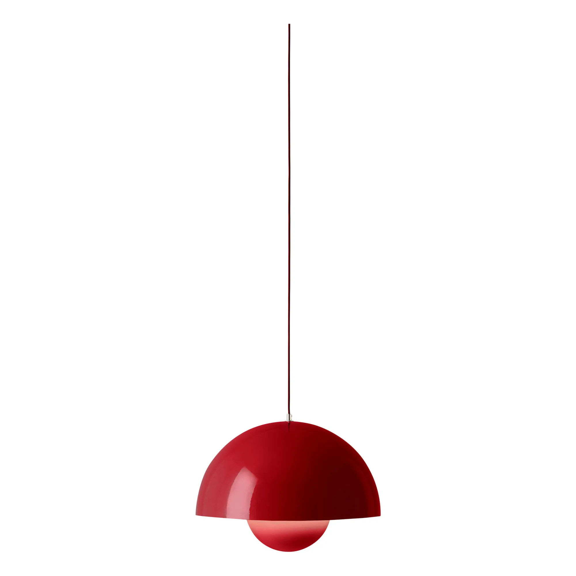 VP2 Flowerpot Pendant Light, Verner Panton, 1968 | Vermillion- Product image n°0