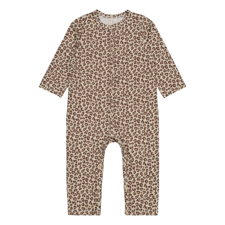 Pijama de jersey Pia Leopard | Marrón- Imagen del producto n°0