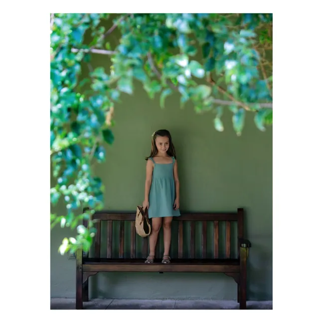 Vestito Lara in Cotone Organico | Blu
