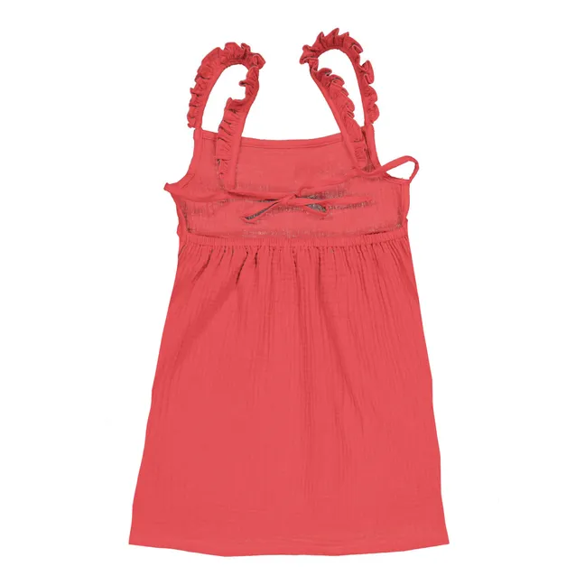 Lara Organic Cotton Dress | Red