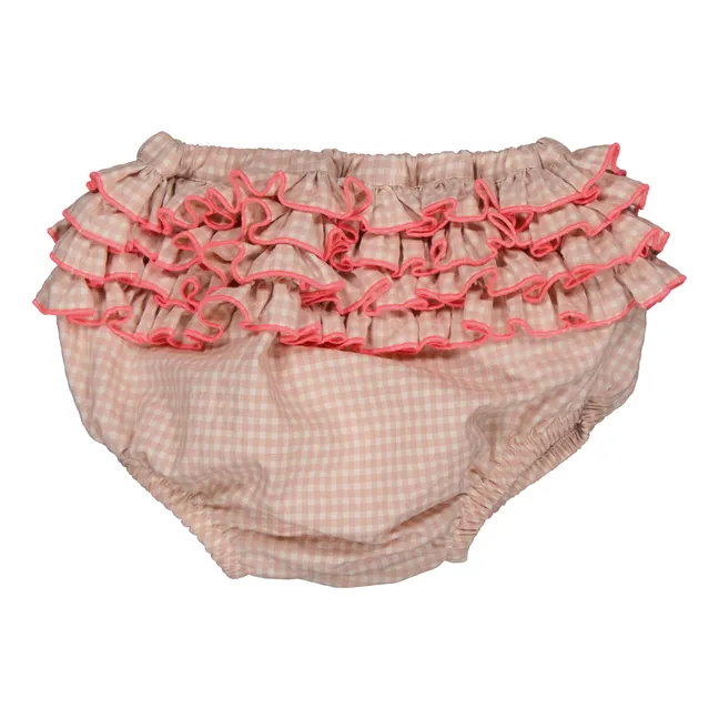 Dan Checked Bloomers with Recycled Materials | Pale pink