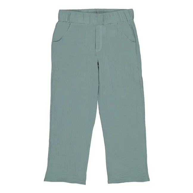 Paul Organic Cotton Pants | Grey blue