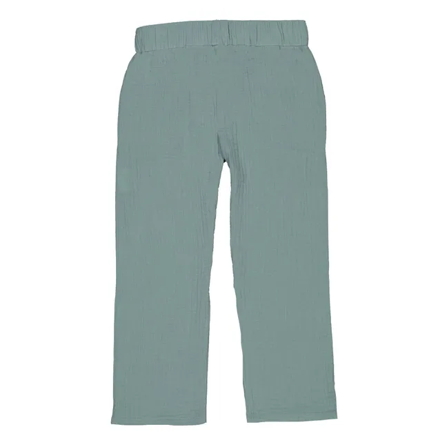 Pantalones Paul de algodón ecológico | Azul Gris