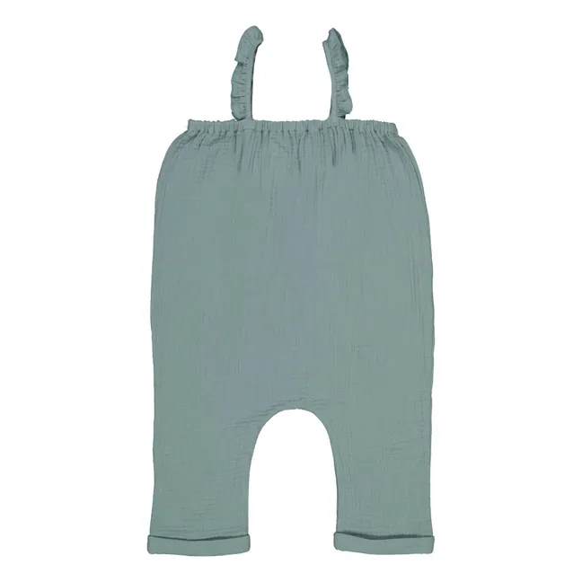 Morgane Organic Cotton Jumpsuit | Grey blue