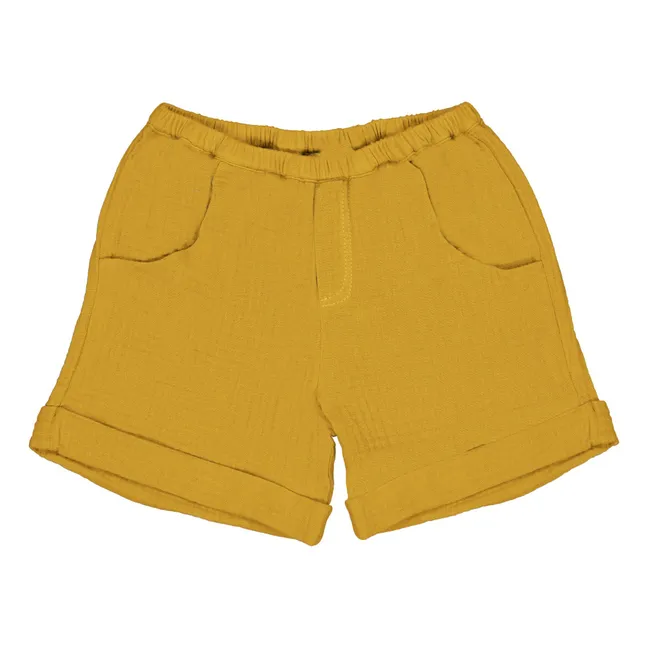Alain Organic Cotton Shorts | Mustard