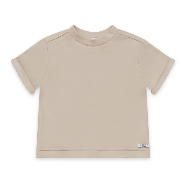 Camiseta de algodón ecológico Kuno | Beige