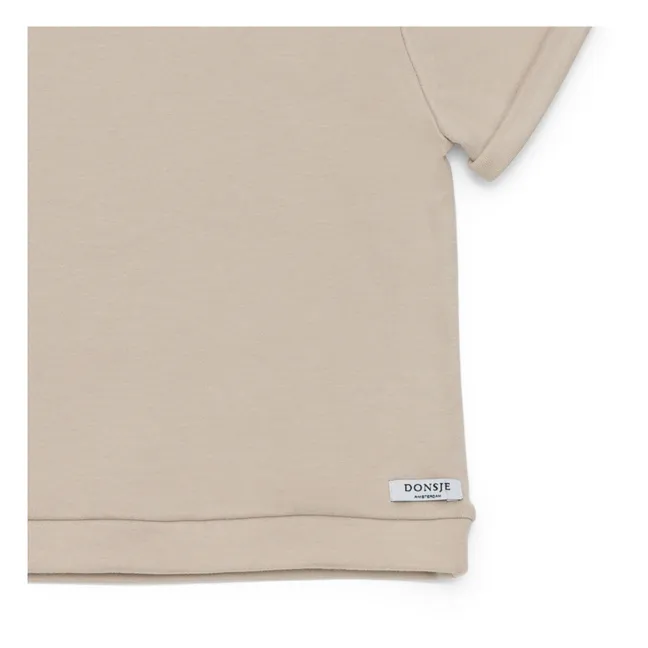 Camiseta de algodón ecológico Kuno | Beige