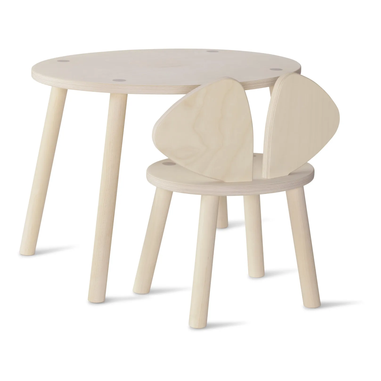 Nofred - Table et chaise Souris en bouleau (Nofred) - Image 1