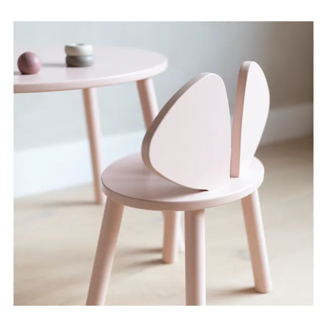 Mesa y silla de madera de abedul Ratón | Blush
