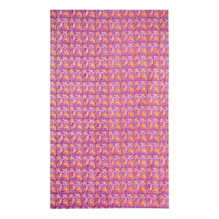 Tovaglia Bed of flowers in cotone organico  | Viola- Immagine del prodotto n°0