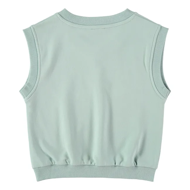 Atik Organic Cotton Sleeveless Sweatshirt  | Light blue