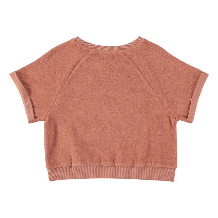 Jersey de rizo de algodón ecológico Petra | Terracotta- Imagen del producto n°3