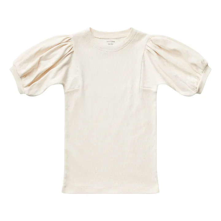 Balloon Organic Pima Cotton Rib T-Shirt | Ecru- Product image n°0