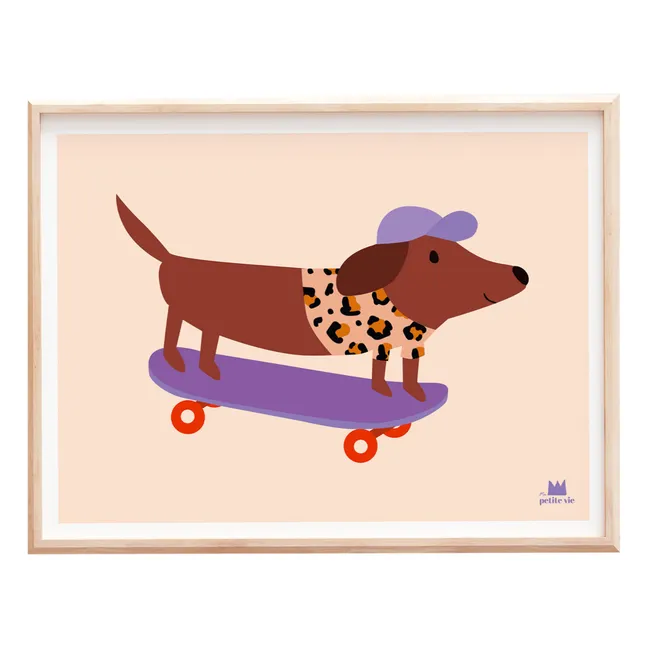 Póster Perro Skater