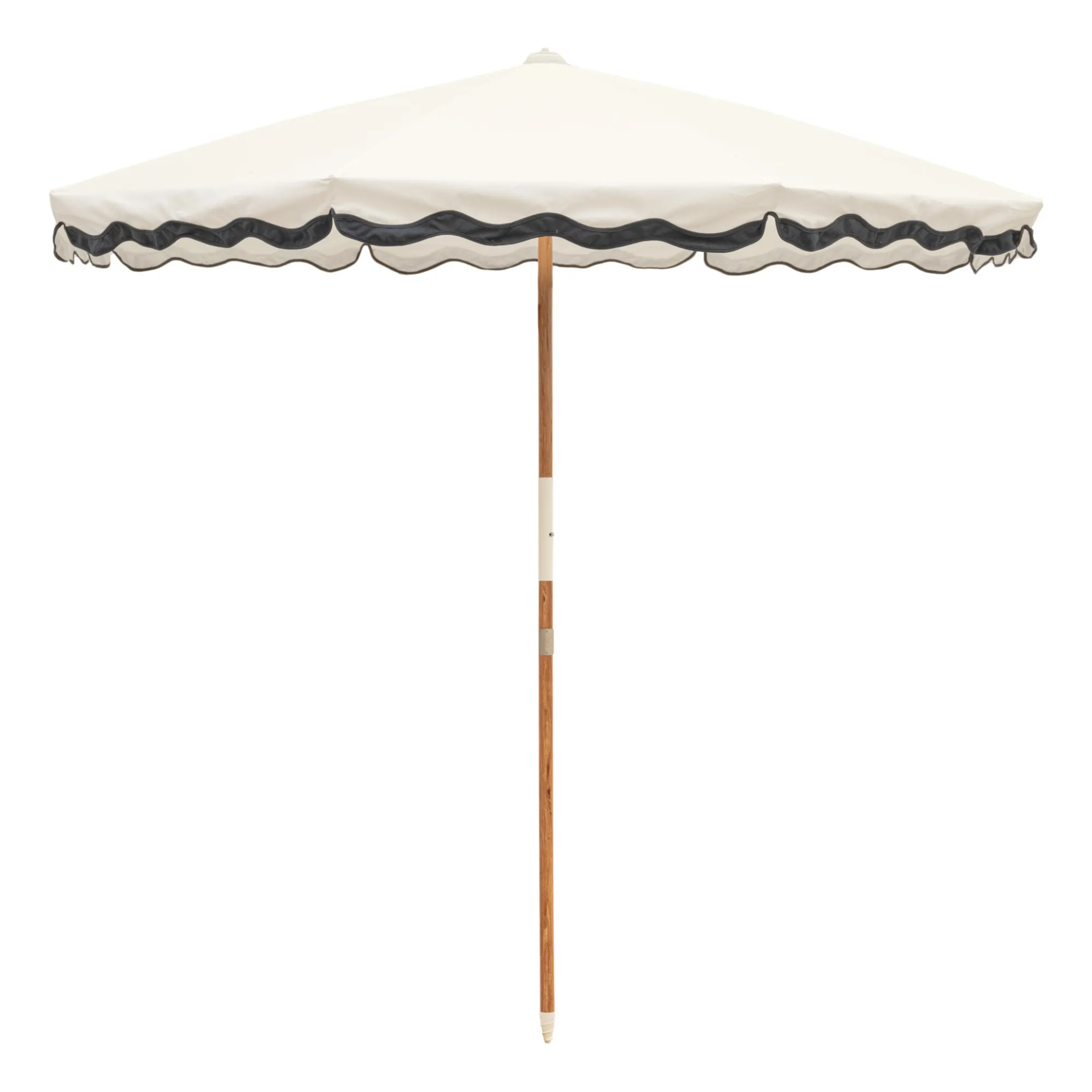 Business & Pleasure Co. White Amalfi Scalloped Parasol