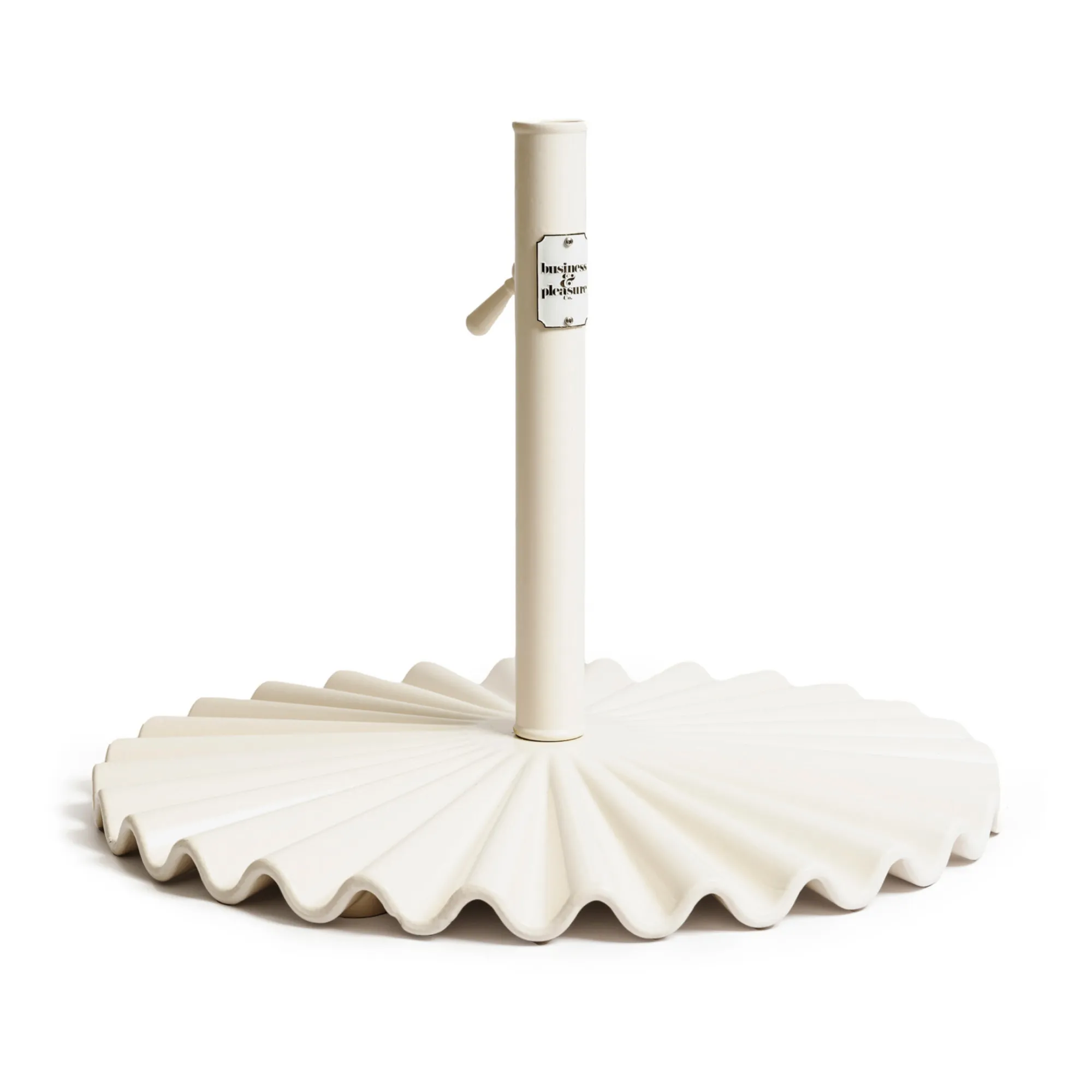 Business & Pleasure Co. White Molded Parasol Stand