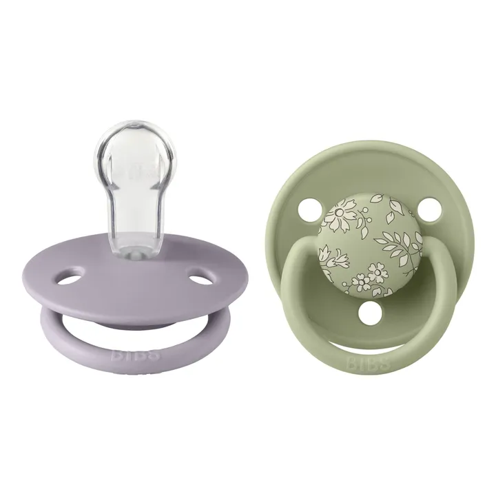 Bibs x Liberty Natural Rubber Pacifiers - Set of 2 | Sage- Product image n°2