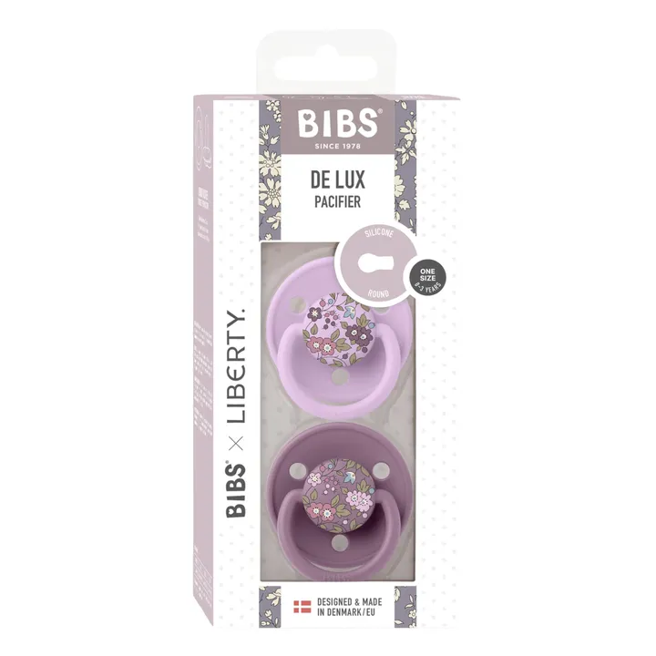 Chupetes de silicona Bibs x Liberty - Juego de 2 | Malva- Imagen del producto n°4