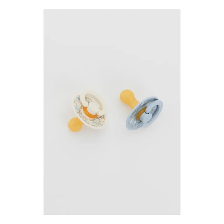 Chupetes de caucho natural Bibs x Liberty - Juego de 2 | Azul Cielo- Imagen del producto n°6