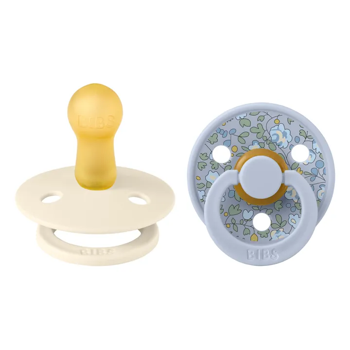 Chupetes de caucho natural Bibs x Liberty - Juego de 2 | Azul Cielo- Imagen del producto n°3