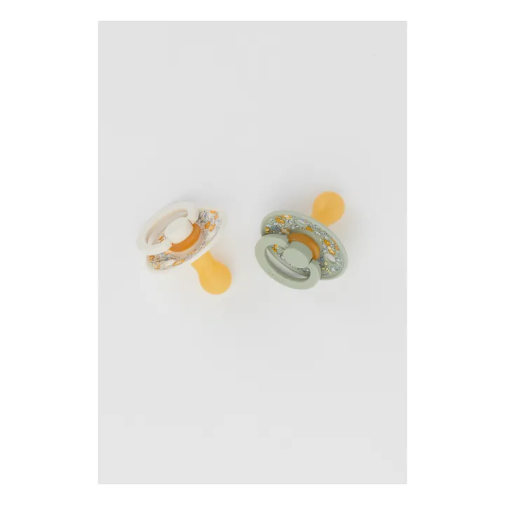 Chupetes de caucho natural Bibs x Liberty - Juego de 2 | Salvia- Imagen del producto n°1