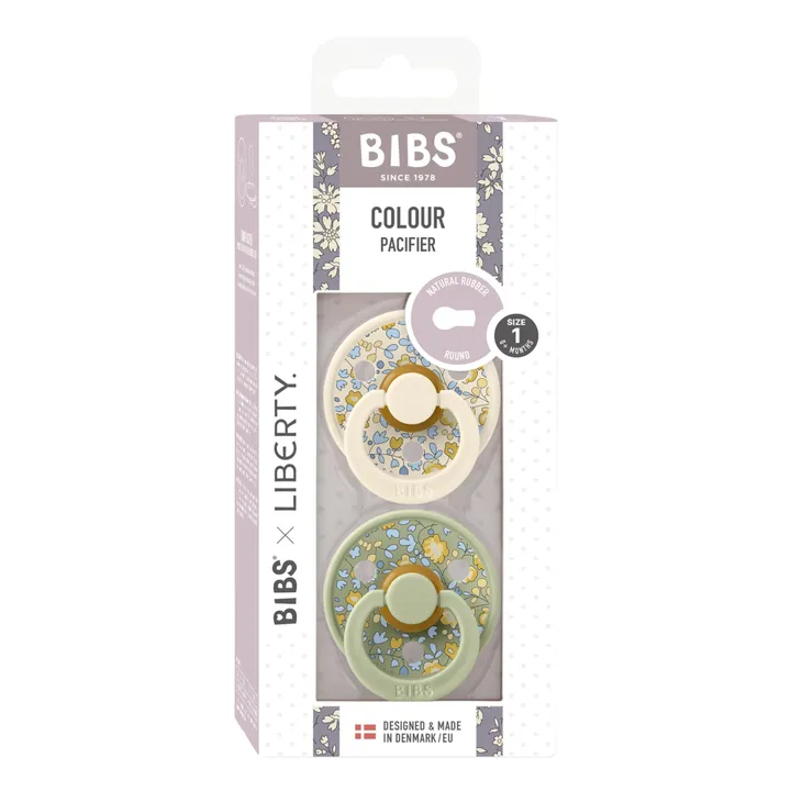 Chupetes de caucho natural Bibs x Liberty - Juego de 2 | Salvia- Imagen del producto n°6