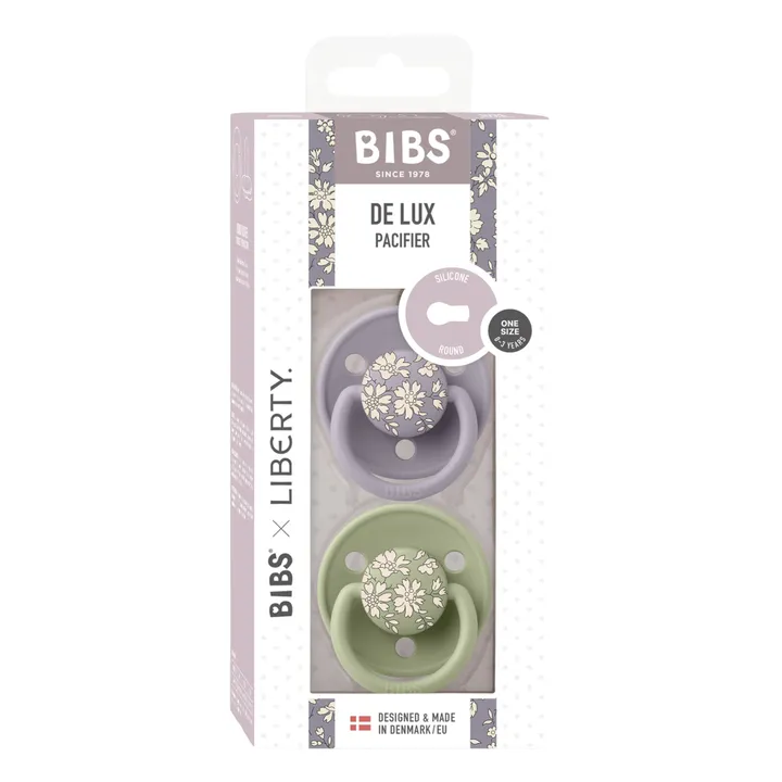 Bibs x Liberty Natural Rubber Pacifiers - Set of 2 | Sage- Product image n°5