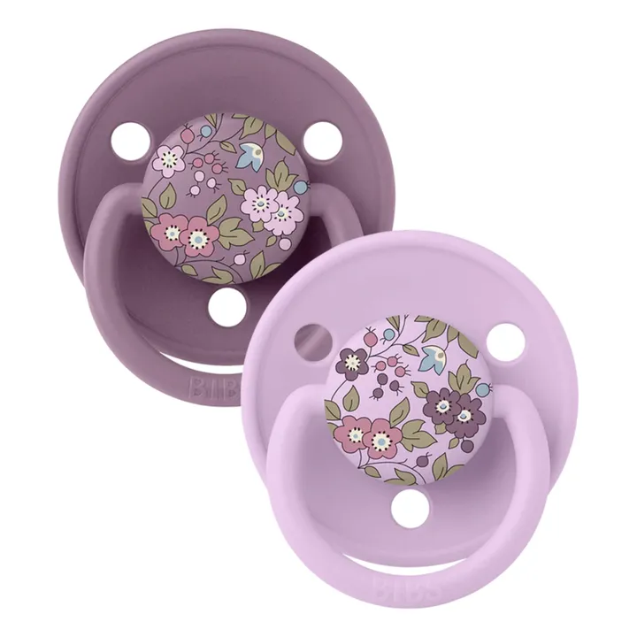 Chupetes de silicona Bibs x Liberty - Juego de 2 | Malva- Imagen del producto n°0