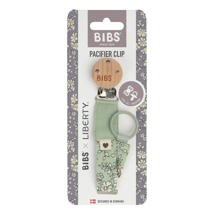 Pacifier clip - Bibs x Liberty | Sage- Product image n°3