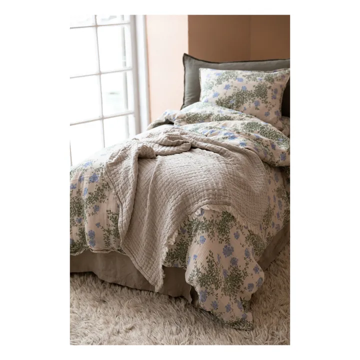 Plumbago Organic Cotton Bedding Set | Blue- Product image n°2