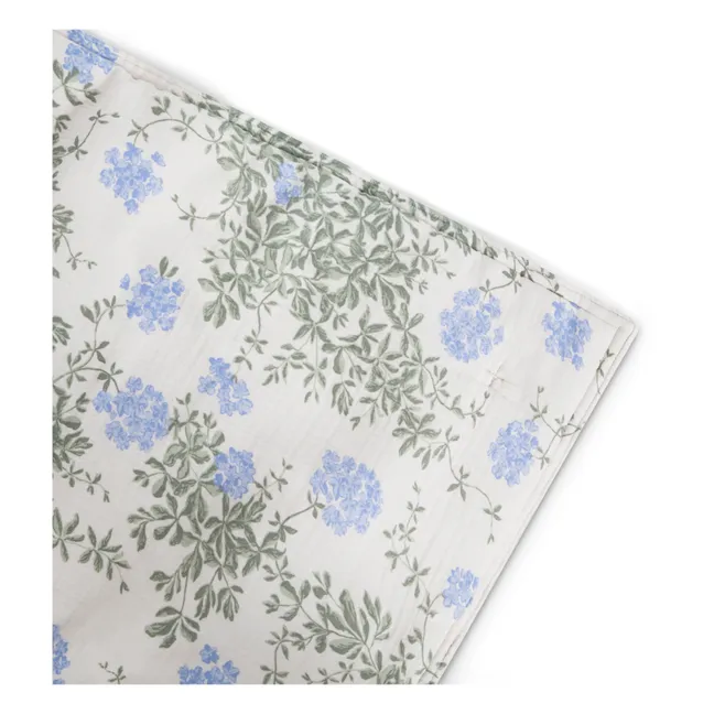 Plumbago Quilted Organic Cotton Blanket | Blue
