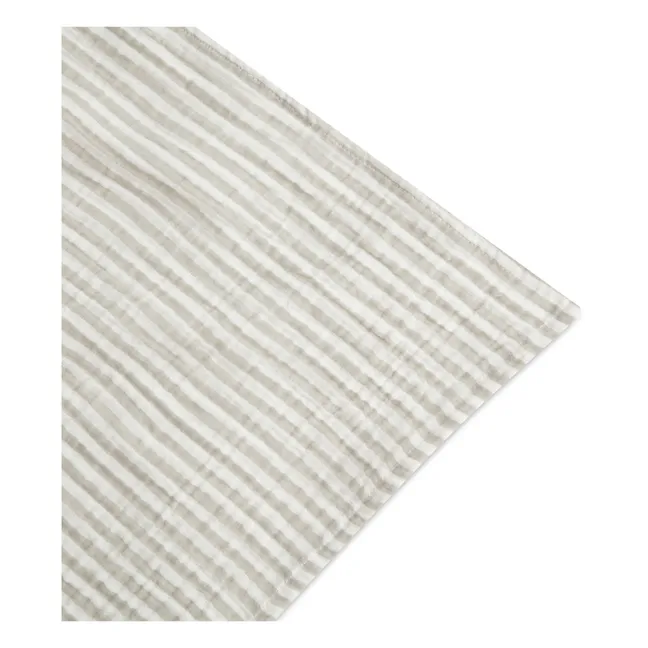 Pucktuch Stripe Anjou aus Bio-Baumwolle | Hellgrau