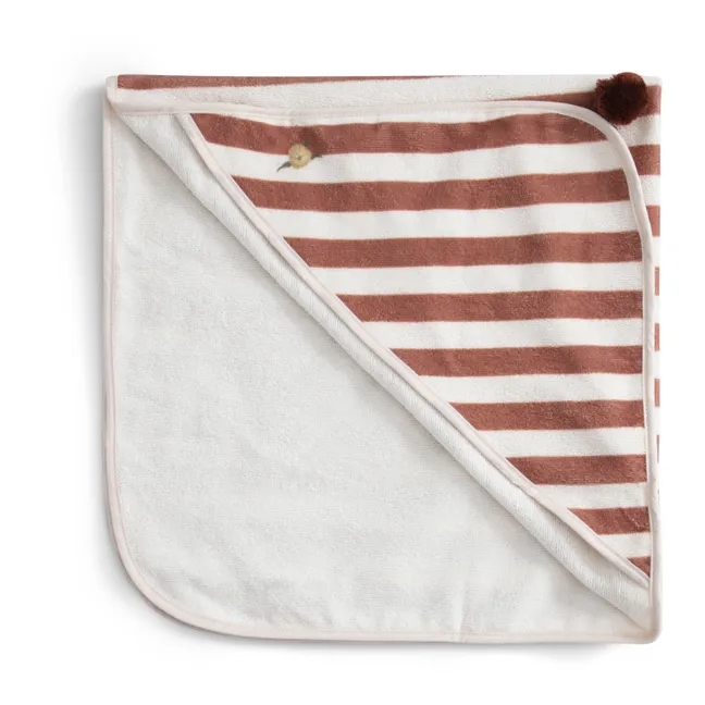 Mantella da bagno, modello: Stripe Anjou | Terracotta