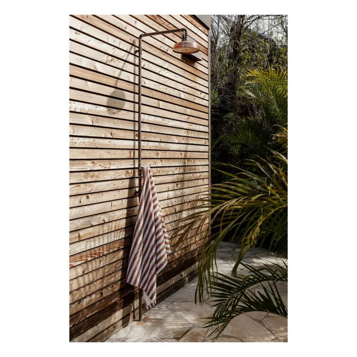 Asciugamano da bagno, modello: Stripe Anjou | Terracotta- Immagine del prodotto n°1