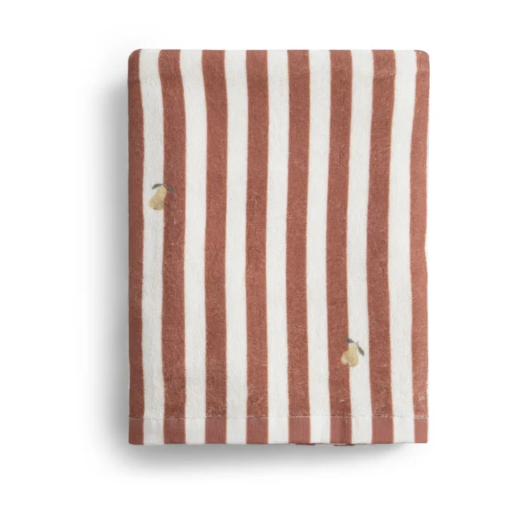 Asciugamano da bagno, modello: Stripe Anjou | Terracotta- Immagine del prodotto n°3